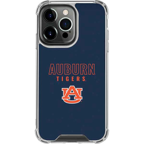 Auburn University Tigers Outline iPhone 14 Pro Clear Case